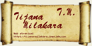 Tijana Milakara vizit kartica